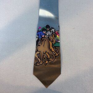 Robert Daskai Handpainted‎ 100% Silk Horse Race Tie Kentucky Derby, Preakness